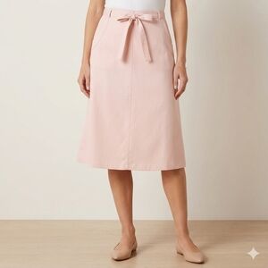 Vintage 1970s Pink A-Line Wrap Skirt with Pockets - White Stag